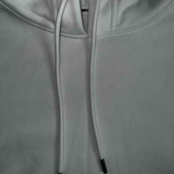 DKNY Sport White Hoodie Rhinestone Sleeves - Picture 3 of 9